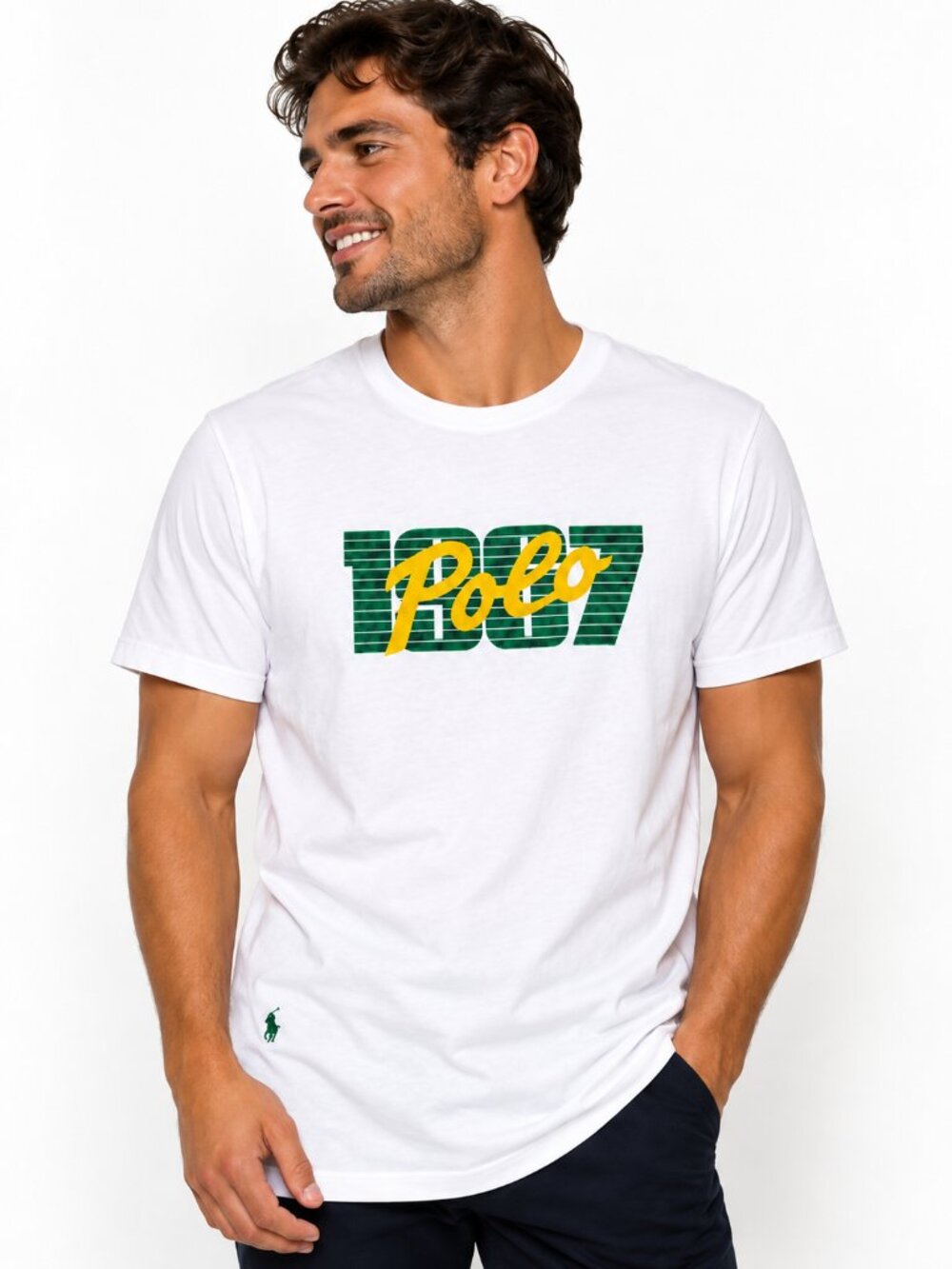 Polo Ralph Lauren 1967 Logo Graphic Tee T-Shirt Men XXLT White Crew Neck NWT